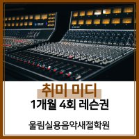 [울림실용음악새절학원][서울/은평구] 취미 미디 1개월 레슨권(4회)