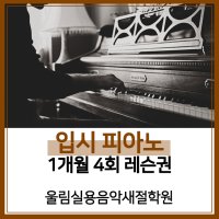 [울림실용음악새절학원][서울/은평구] 입시(전문)피아노 1개월 레슨권(4회)