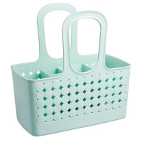 아이디자인 플라스틱 목욕 바구니 민트 그린 1개 iDesign Plastic Shower Tote Bag Mint Green