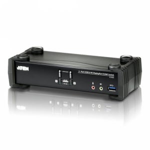 4K UHD 2포트 USB3.0 DP KVM 스위치 MST PC 전환 컴퓨터 제어 게이밍키보드 오토스캔 Mac 리눅스 게임콘솔