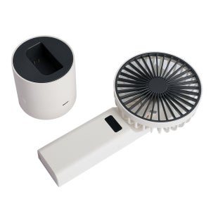 넥시 휴대용선풍기 급속냉각 터보 5단 회전 탁상 야외 화이트