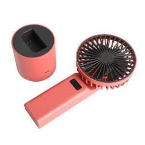 넥시 휴대용선풍기 급속냉각 터보 5단 회전 탁상 야외 핑크