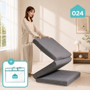 024홈 국민토퍼 3단 접이식 토퍼 매트리스 푹신한 바닥 침대 8cm 멀티싱글