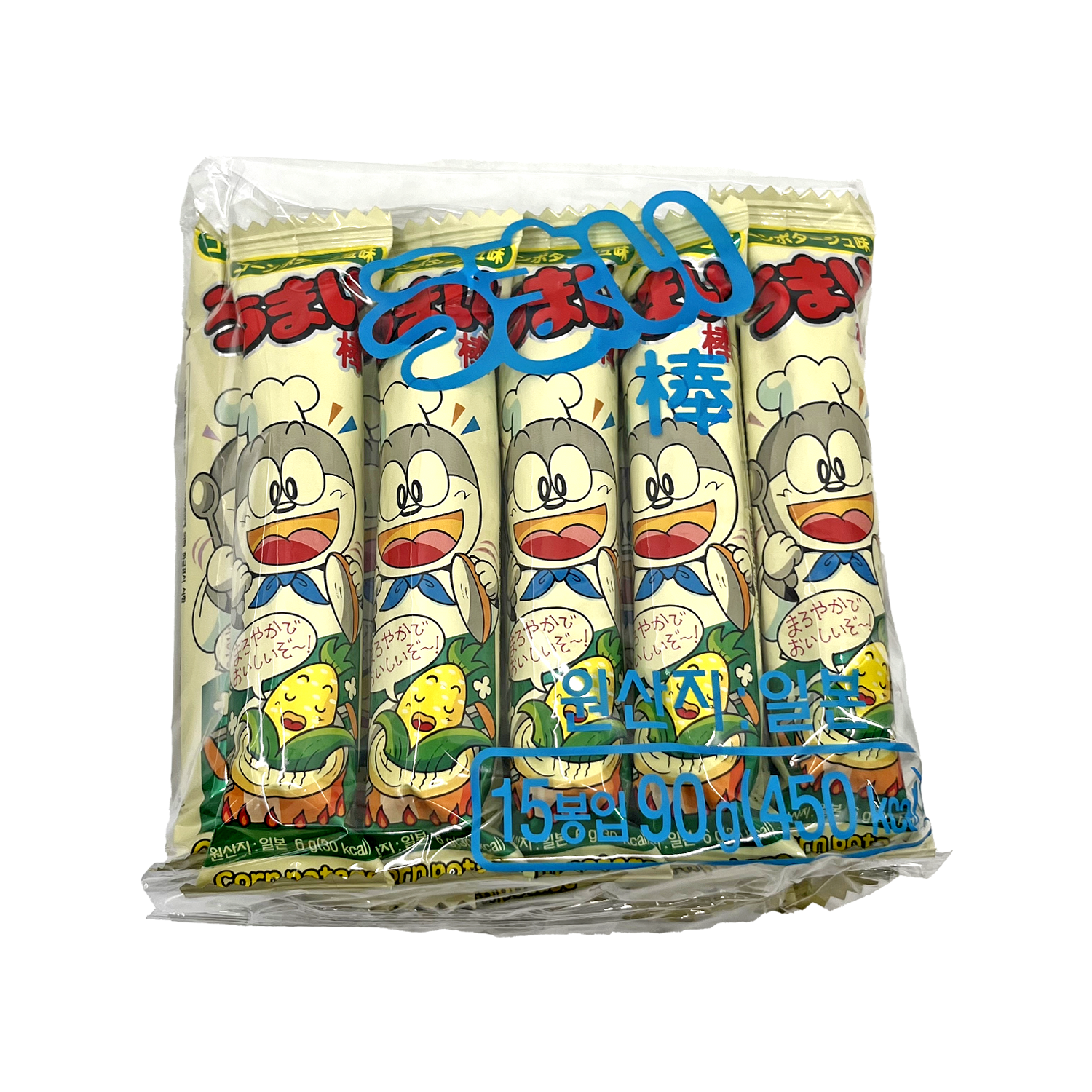 Riska Umaibo Japanese Stick Snack Doraemon Corn Potage, 90g, 1pc