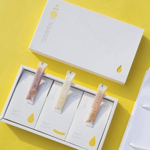 꿀마실 꿀스틱 국내산 자연벌꿀 12g 30개 아카시아 야생화 밤 3종 선물세트 쇼핑백포함