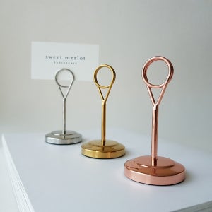 풀메탈 쇼클립 메모홀더 가격표 꽂이 네임홀더 골드 달팽이 12cm