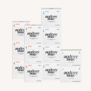 오드리선 더블코어 유기농 순면 생리대 TCF 비건 중형 6+대형 4+팬티라이너 2팩