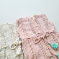 썸머수트 Made by Bonbonknit 린넨코튼 아기옷 롬퍼 뜨개패턴