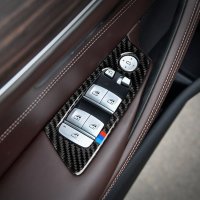 BMW 5시리즈 G30 M스타일 앞좌석 윈도우 조절 버튼 테두리 커버 몰딩-리얼카본