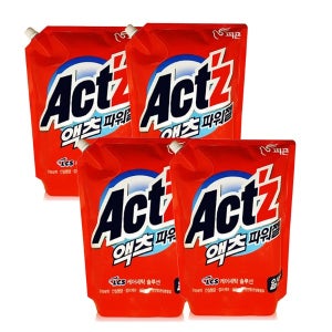 피죤 액츠 파워젤 일반용 리필 2L 4개 세탁 빨래 세제