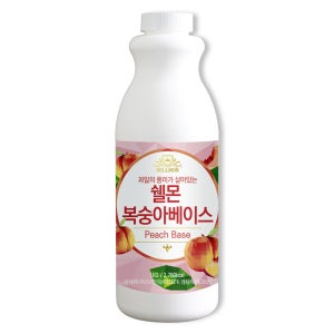 쉘몬 복숭아 농축액 음료베이스 1kg 에이드 스무디