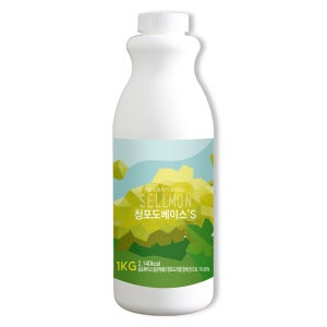 쉘몬 과일농축액 에이드베이스 청포도 1kg 액상타입 카페음료