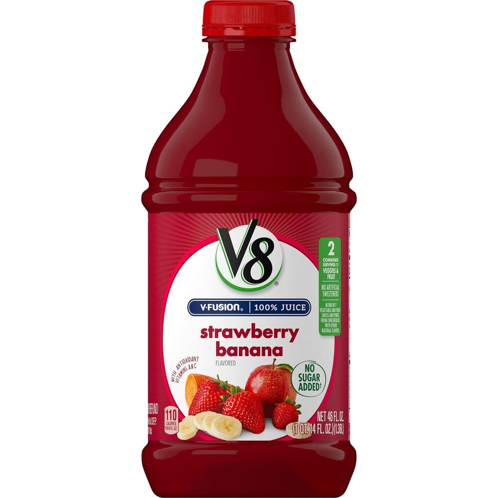 (미국직배) V8 딸기 <b>바나나</b> 주스 1.36L 2팩 Strawberry Banana, 46 oz. Bottle