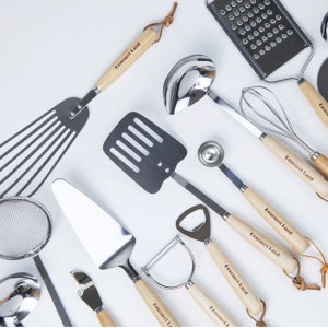 구르메랜드 스텐 우드 키친툴 주방조리기구 15종 (국자/ 거품기/ 뒤집게/ 오프너)