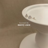 메리코코 Basic cubic earrings 925silver