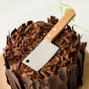 [쿠베르] 미니 도끼칼, 중식도 치즈 나이프 디저트 칼 케이크 커트러리 우드 나무 원목