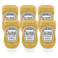 하인즈 노슈가 스파이스 브라운 머스타드 소스 14oz(396g) 6개 Heinz Spicy Brown Mustard