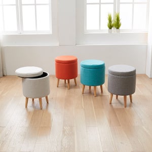 동서가구 모아나 패브릭 수납 스툴 DF917812