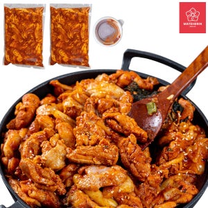 캠핑음식 국내산 양념 닭갈비 1.2kg 순살 춘천식 치즈