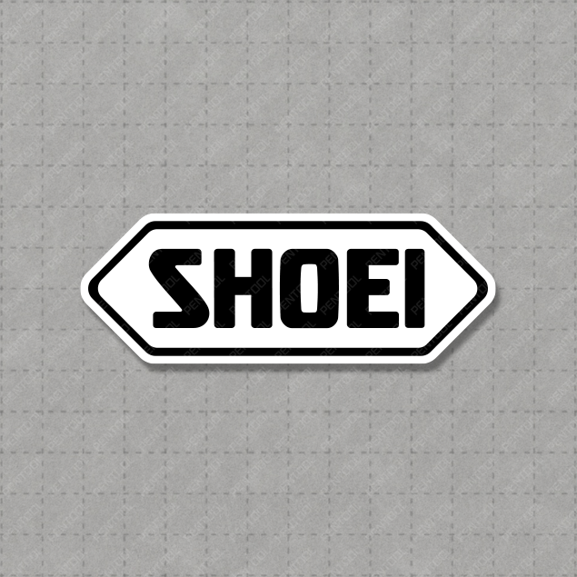쇼에이 SHOEI 2색조합 오토바이 헬멧 스티커 A타입 흰색 검정 5cm x 1.8cm