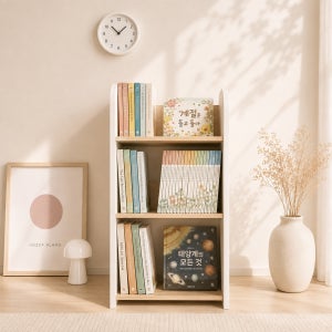 비노즈 라운드 거실 낮은 틈새 책장 3단 DIY