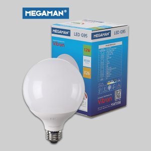 메가맨 볼 G95 LED 12W 주광색 전구색 레일등기구램프 KS 에너지효울 1등급램프