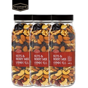넛엔베리믹스넛 440g x 3통 견과류 믹스넛