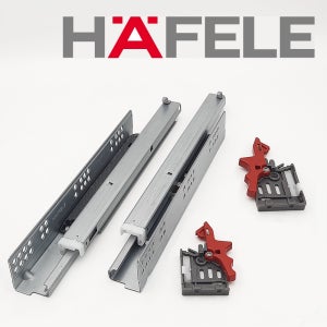헤펠레 댐핑 언더레일 3단 서랍장 서랍레일 댐퍼 250mm HAFELE