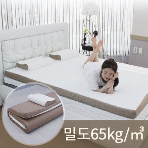 더룸 8센치 고밀도 메모리폼 토퍼 매트리스 부드럽고 탄탄한 쿠션