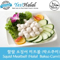 오징어볼 / 할랄 오징어미트볼 / 박소추미 / 마라탕 샤브샤브 재료 / Halal Squid Meat Ball / Bakso Cumi (500g)