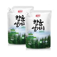 트리오 항균설거지 피톤치드 주방세제 리필 1200ml 2개