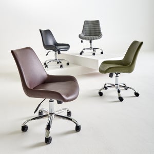 로블스위블 가죽 의자 학생 공부의자 사무실 회의용 회전의자 컴퓨터책상 의자