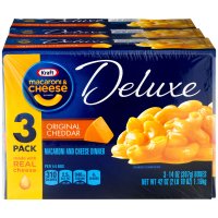 크래프트 디럭스 체다 마카로니 및 치즈밀 14oz 3 팩 Kraft Deluxe Cheddar Macaroni and Cheese Meal