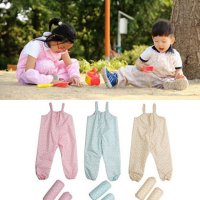아기 유아 어린이집 전신 미술 가운 슈트 방수 멜빵 미술복
