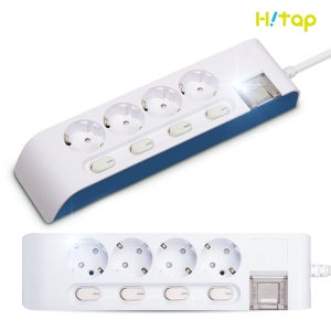 국산 접지 디자인 1.5M 개별 멀티 콘센트 4구 안전 멀티탭