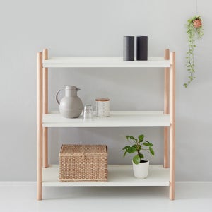 마켓비 GRUET 선반 905 넓은 3단 화이트