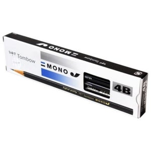 TOMBOW MONO J 연필, 톰보우연필 4B 1더즌 / 12자루 판매가