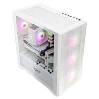 다크플래쉬 DLX21 RGB MESH 강화유리 화이트 미들타워 컴퓨터 PC케이스