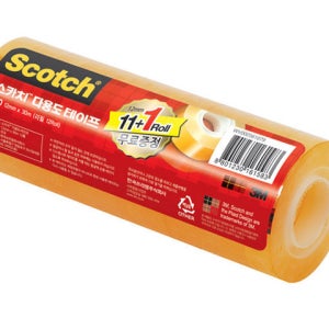 3M 스카치 다용도테이프 12mmx30m 리필 오피스팩 11+1개
