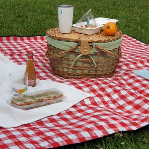 레드 체크 피크닉매트 캠핑 나들이 돗자리 방수매트