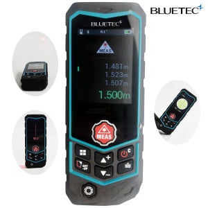 BLUTEC 전문가용 레이저거리측정기 W60 (60m) 방수방진 IP65/길이 곡면길이 수평계 면적 연속측정 부피 거리