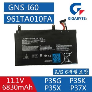 GIGABYTE GNS-I60 기가바이트 P35N P37K P57X P35W P35X GNS-I60 배터리