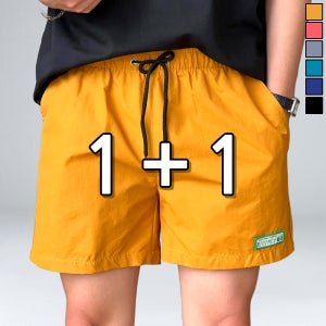 1+1 남자밴딩반바지 여름 빅사이즈 스윔 팬츠 나일론 말리부패치