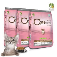 [공식판매] 캐츠랑 키튼 4kg 3개 / 1세이하 반려묘 고양이 사료