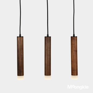 뭉클 원목 펜던트 조명 식탁등 3등 캔들