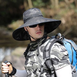 15CM와이드 등산모자 햇빛가리개 액티비티 밀리터리모자 캠핑용모자 챙이넓은 햇빛차단 마스크