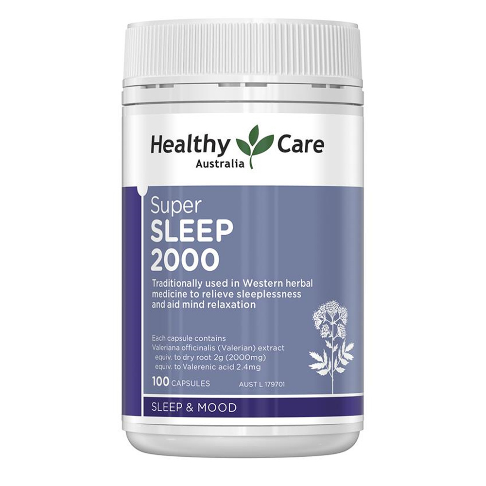 헬씨케어 슈퍼 슬립 발레리안 100정 Healthy Care Super Sleep (Valerian 2000mg) 100 Capsules