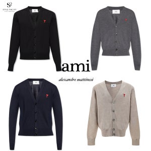 아미 가디건 하트로고 빅하트로고