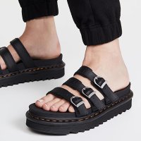 닥터마틴 블레어 슬라이드 샌들 블랙 BLAIRE LEATHER SLIDE SANDALS