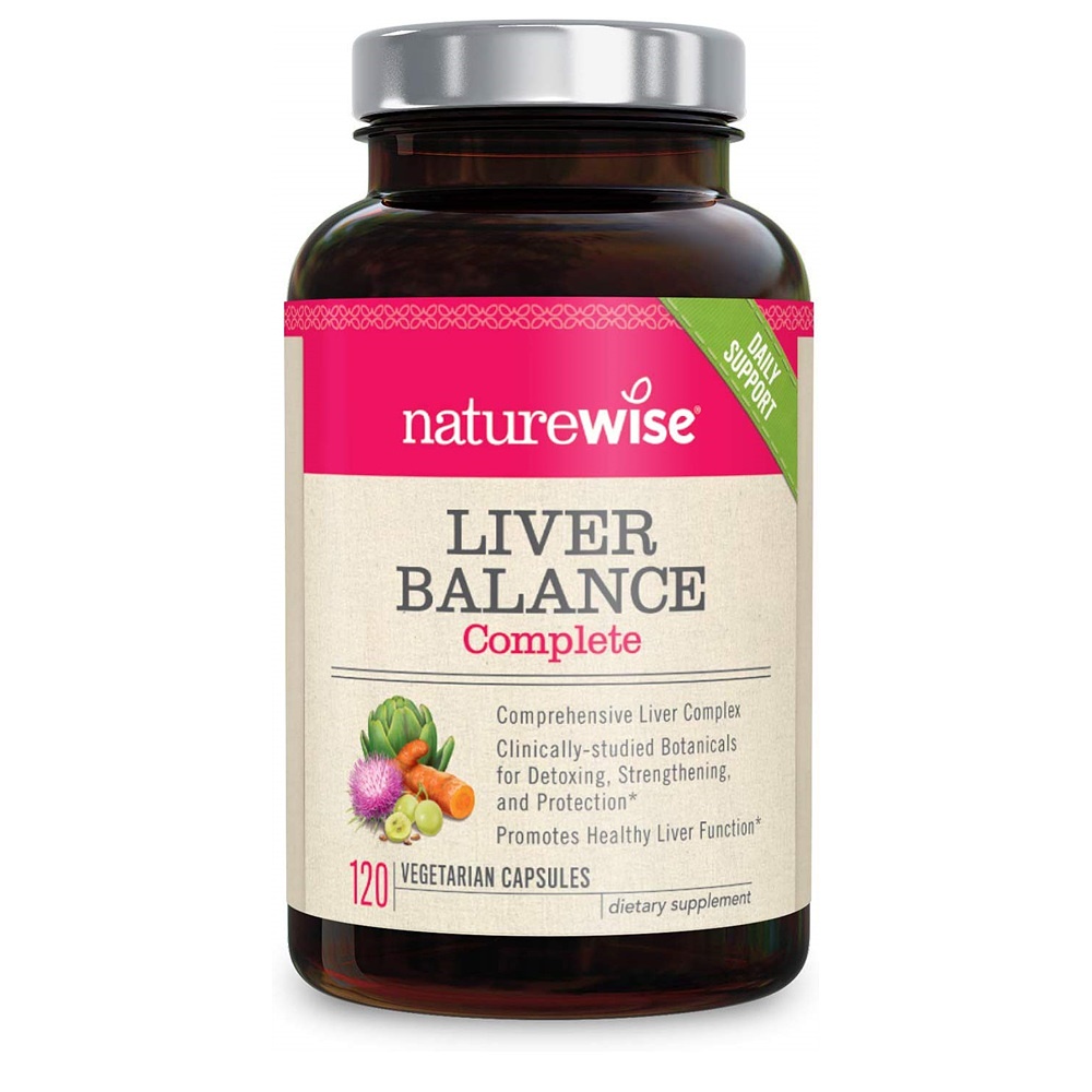 <b>네이처와이즈</b> 리버 밸런스 밀크씨슬 실리마린 간 피부 120캡슐, NatureWise Liver balance Milk Thistle